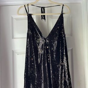 Free People Black Sequin Dress